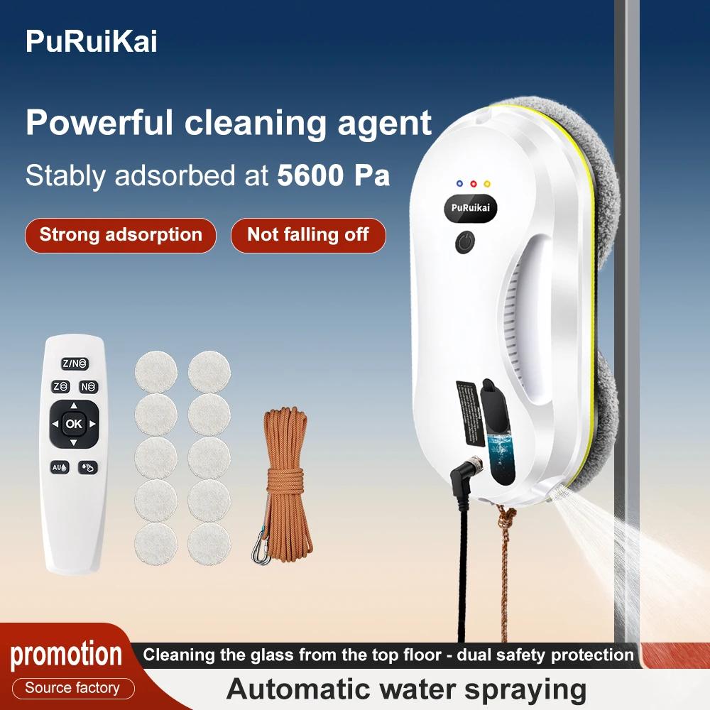 Robot de nettoyage automatique des fenêtres PuRuiKai, avec système intelligent de détection des bord