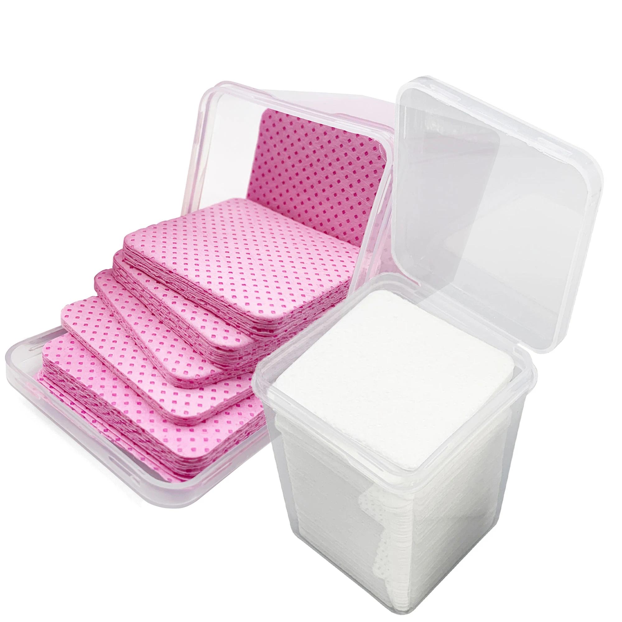 200 pièces/boîte dissolvant jetable tampon de coton lingettes vernis à ongles cils colle nettoyant n