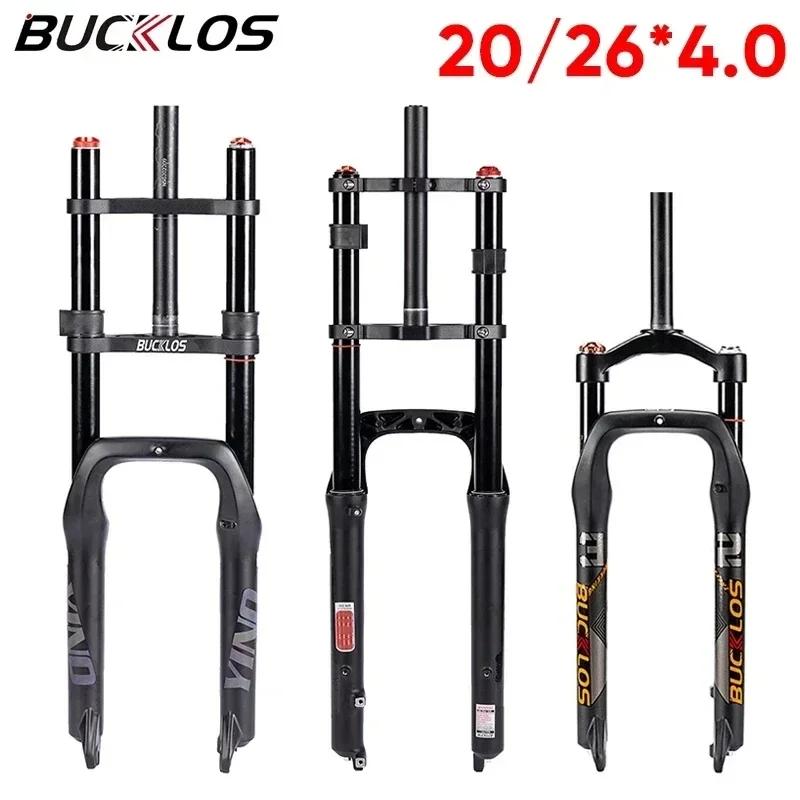 BUCKLOS fourche à Suspension pneumatique vtt 20in 26in vélo grosse fourche vélo frein à disque 20*4.