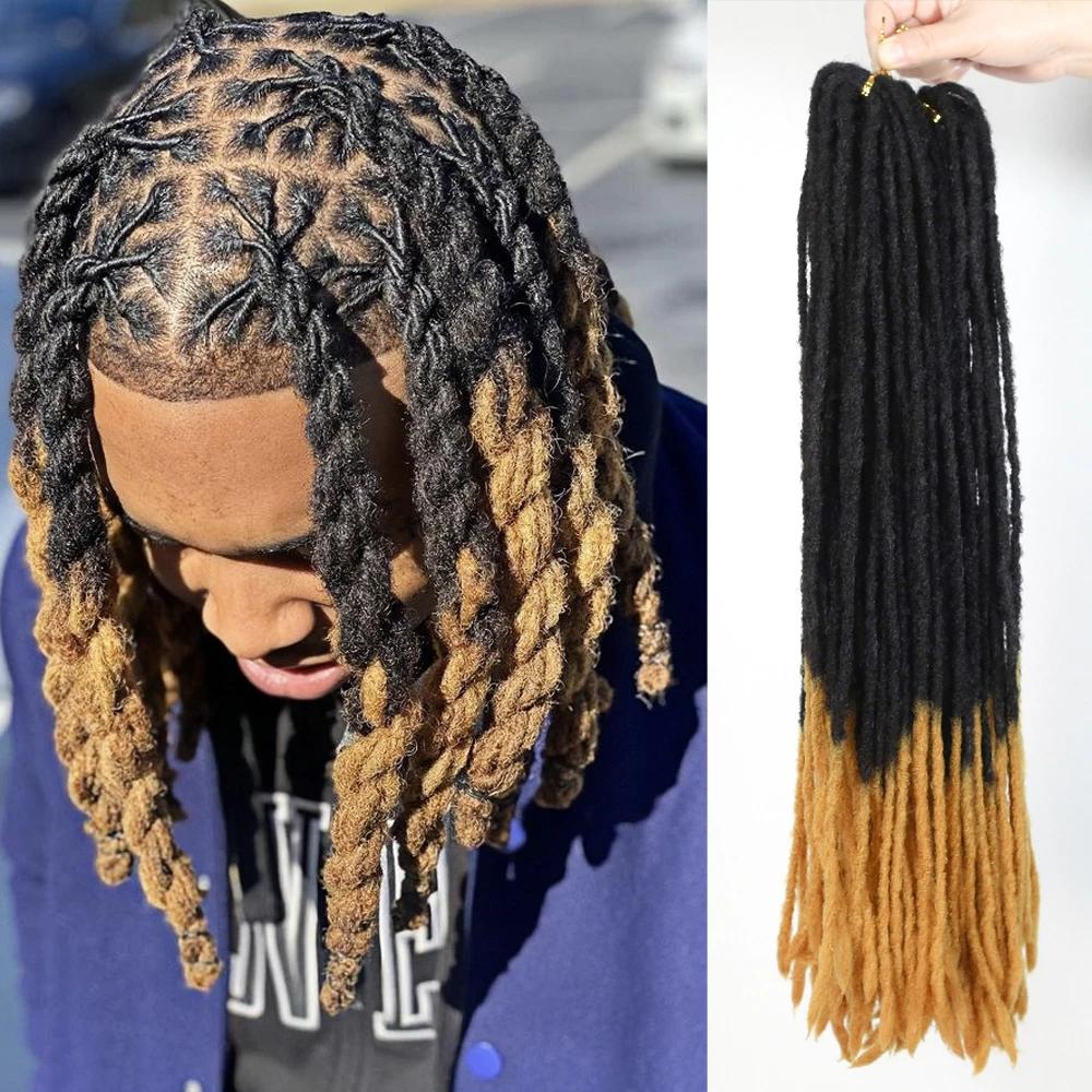 20 pouces doux Dreadlocks droite Crochet cheveux tresses Extensions de cheveux synthétiques Kanekalo