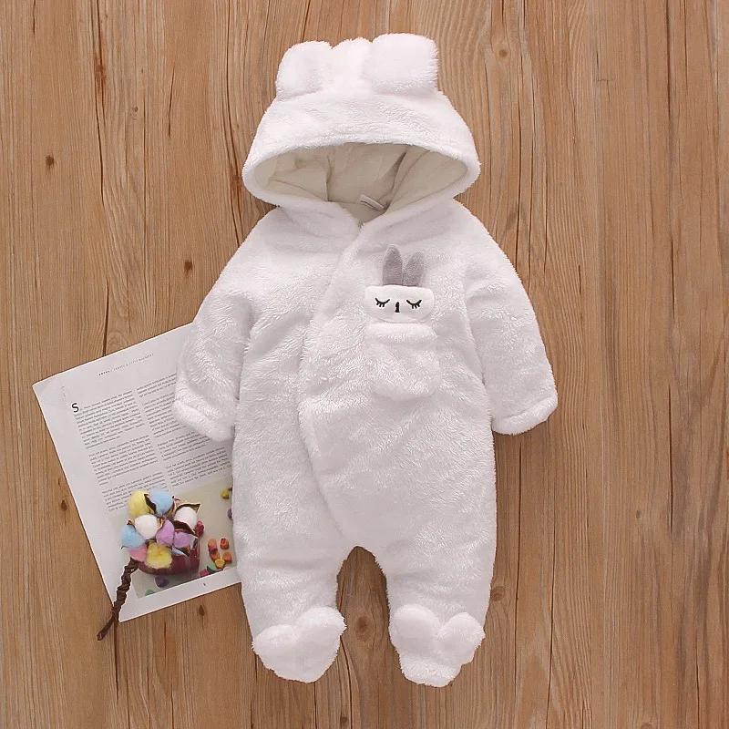 Vêtements d'escalade en peluche pour bébé de 0 à 2 ans, chauds et épais, en coton, avec chien et lap