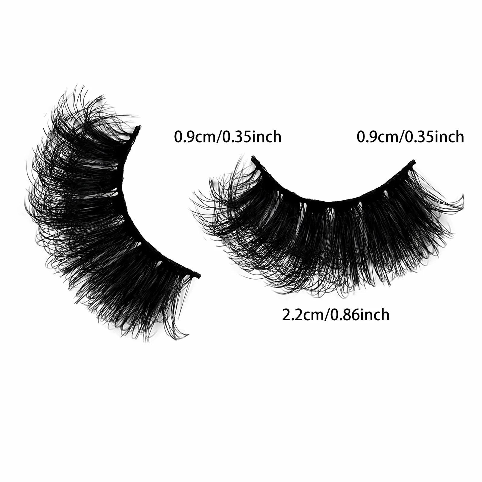 5 paires de cils Faux cils de vison longue durée cils de vison moelleux Volume dramatique Extension