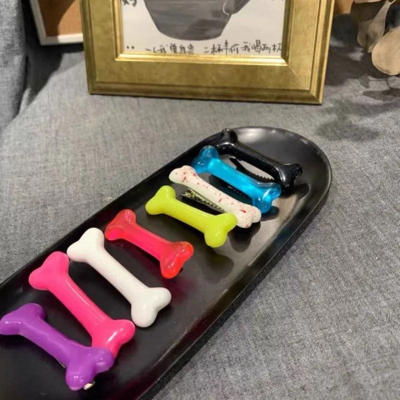 1/10 pièces Y2K mode gothique femmes Gril chapeaux Barrettes bandeau accessoires vif chien os pinces