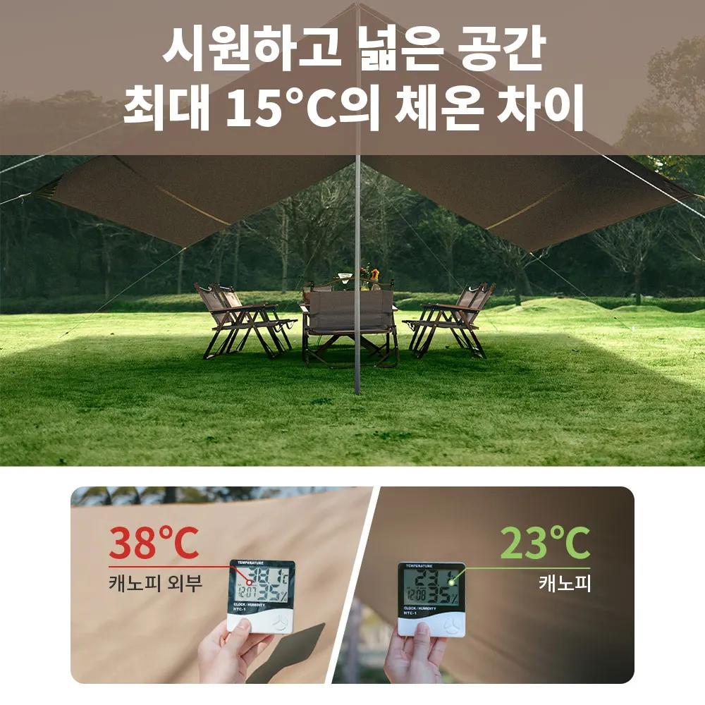 Naturehike Camping abri solaire été 10-12 personnes auvent 17 ㎡ Pare-soleil, parc extérieur, tente