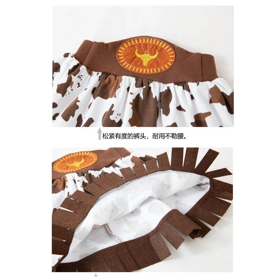 Ensemble de costume de cow-boy pour filles, tenue de déguisement sur le thème western avec veste, ju
