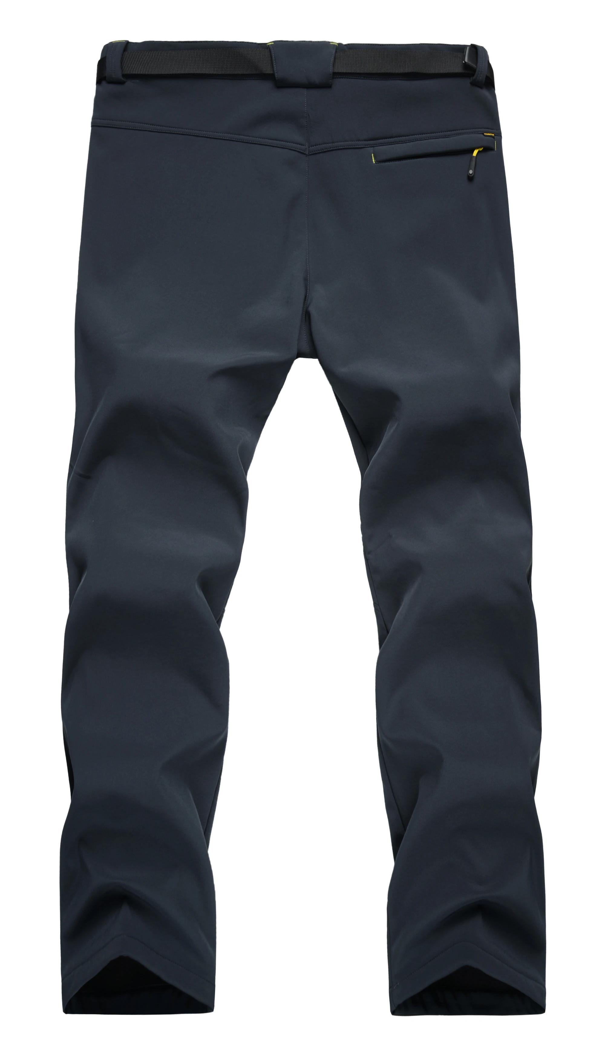Pantalon de randonnée imperméable pour hommes, doublé polaire, pantalon de Ski de neige, Softshell d