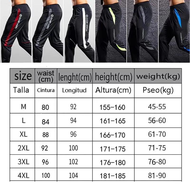 Pantalons de Sport pour hommes pantalons de course avec poches zippées entraînement de Football pant