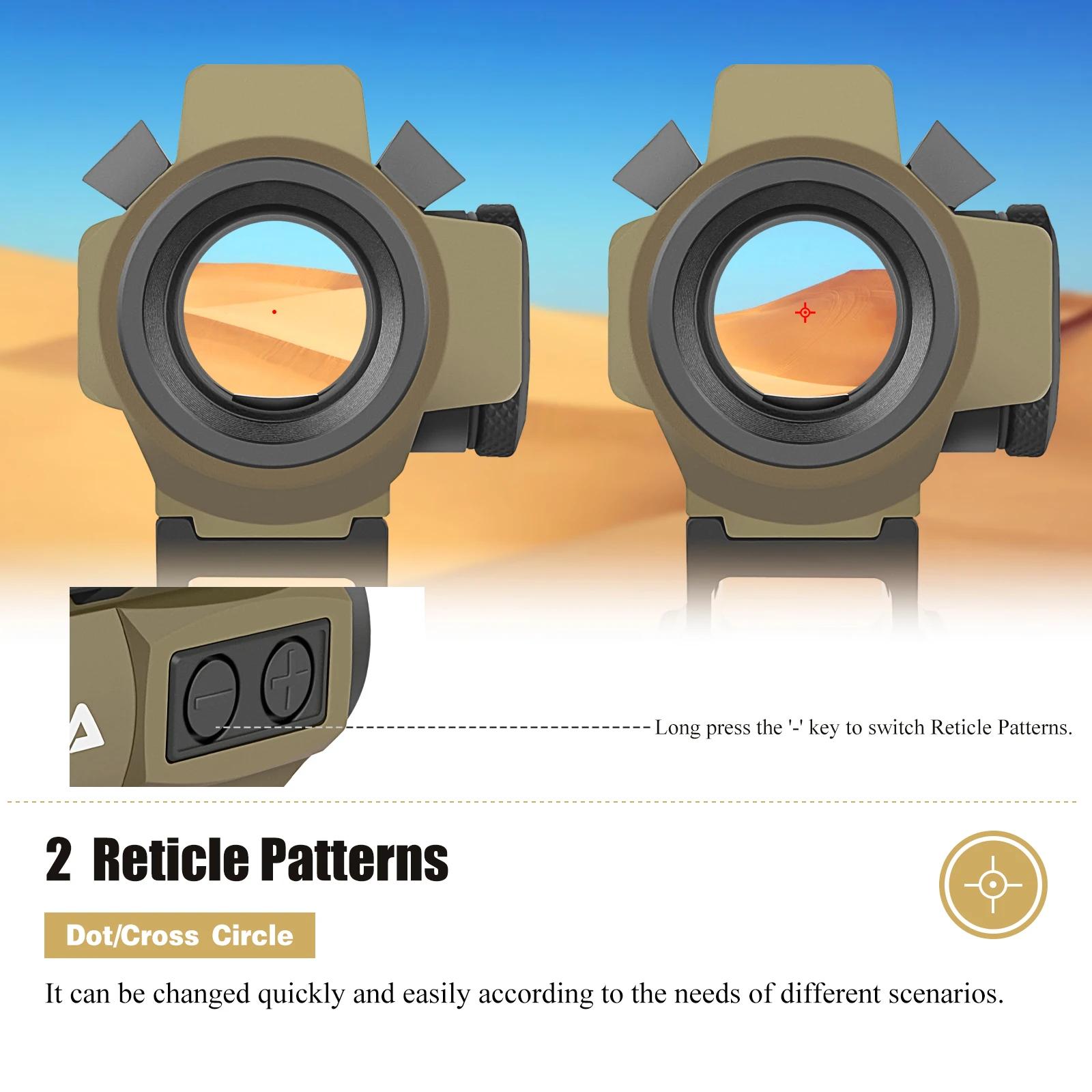 SPHR OPTICS-Lunette de visée à deux points de transformation pour la chasse, énergie solaire, HD 1x2
