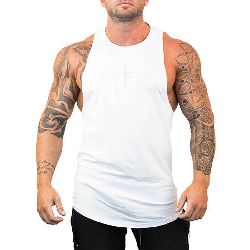 T-shirt en coton respirant pour homme, Solid Document, Gym, Musculation, Course à pied, dehors GlaSu