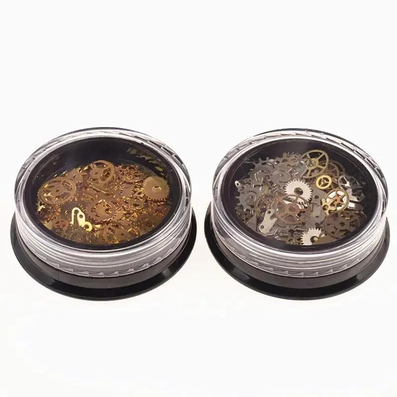 1 boîte de feuille de goujon d'engrenage en métal mixte Steampunk Nail Art décoration Dropsh dans le