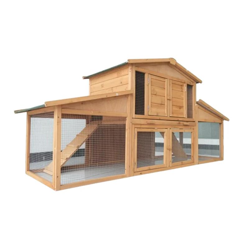 Mn-Toit isolé en bois étanche pour petits lapins de taille moyenne, assemblage facile, livres durabl