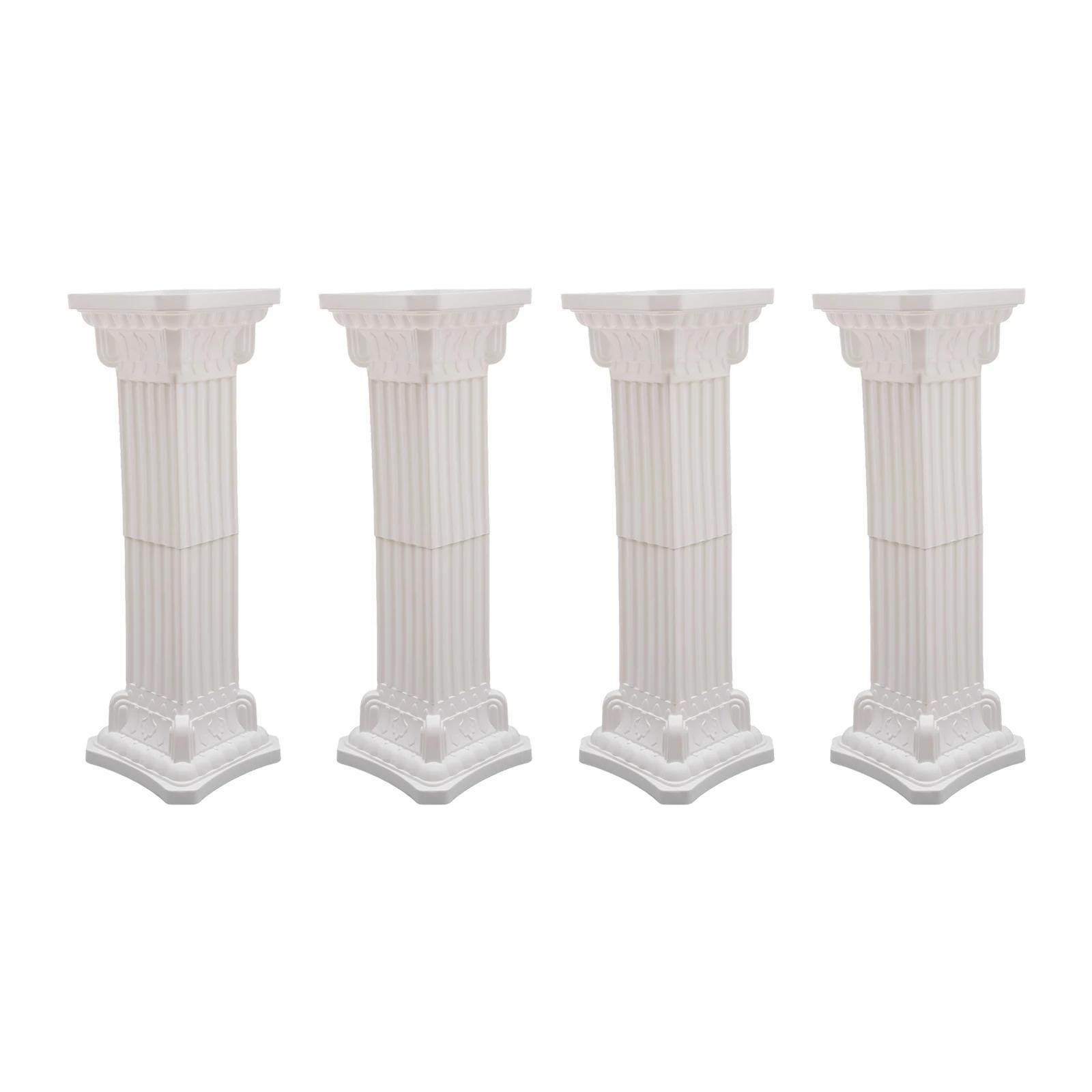 Colonne de support de fleurs de fête de pilier romain de mariage, décor de fond en plastique, décora