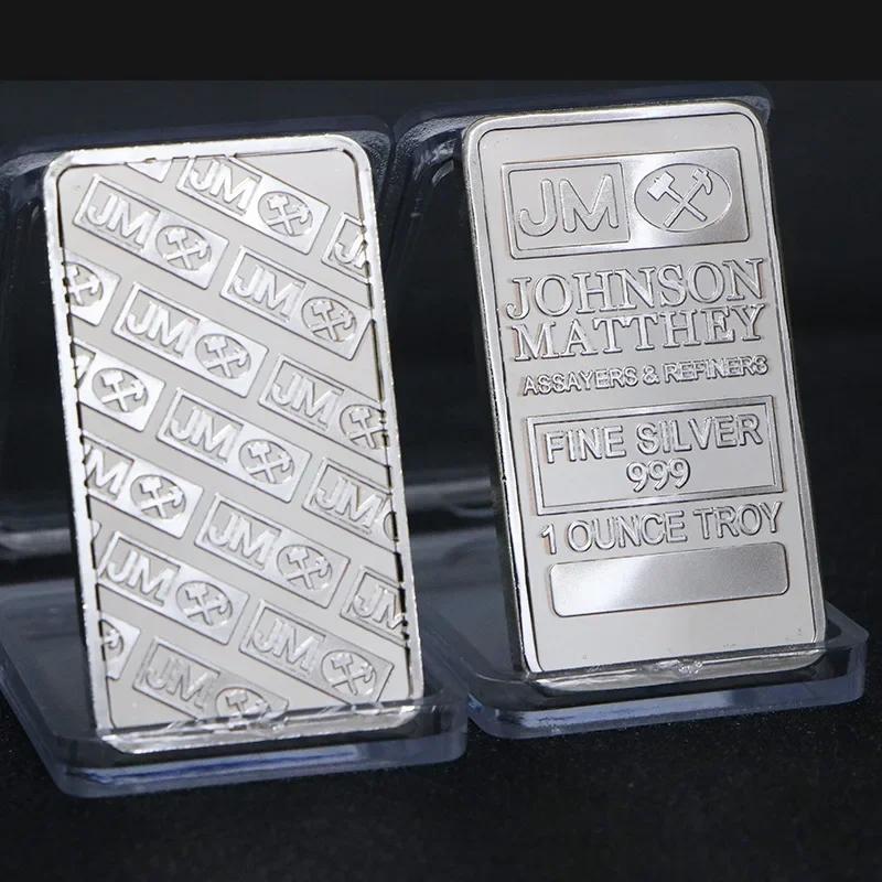 1 pièces divers pays menthe 1 Troy Ounce beaux divers pays argent lingot barre réplique pièces Colle