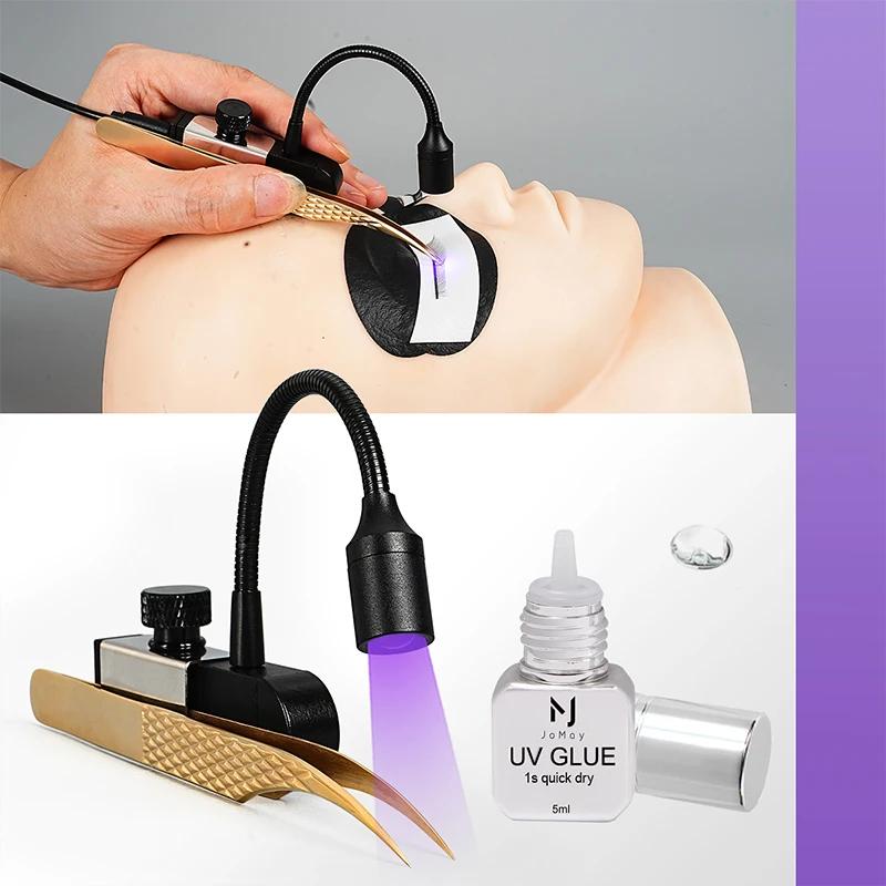 JOMAY 5ml cils adhésif 1s pour colle UV rétention longue durée 75 jours avec lampe UV colle pour Ext