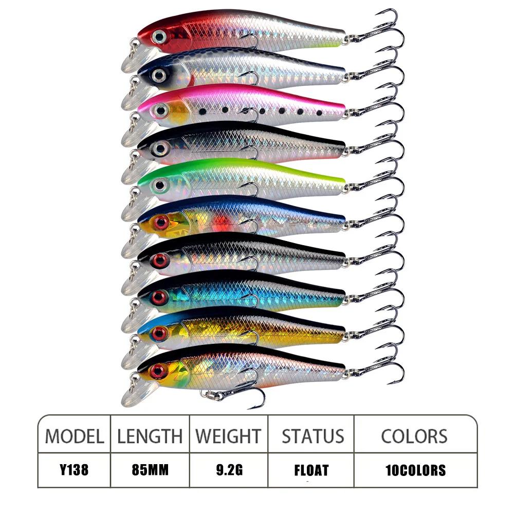 1 pièces leurre de pêche méné Laser artificiel réaliste 8.5 cm 9.2g appât dur en plastique flottant