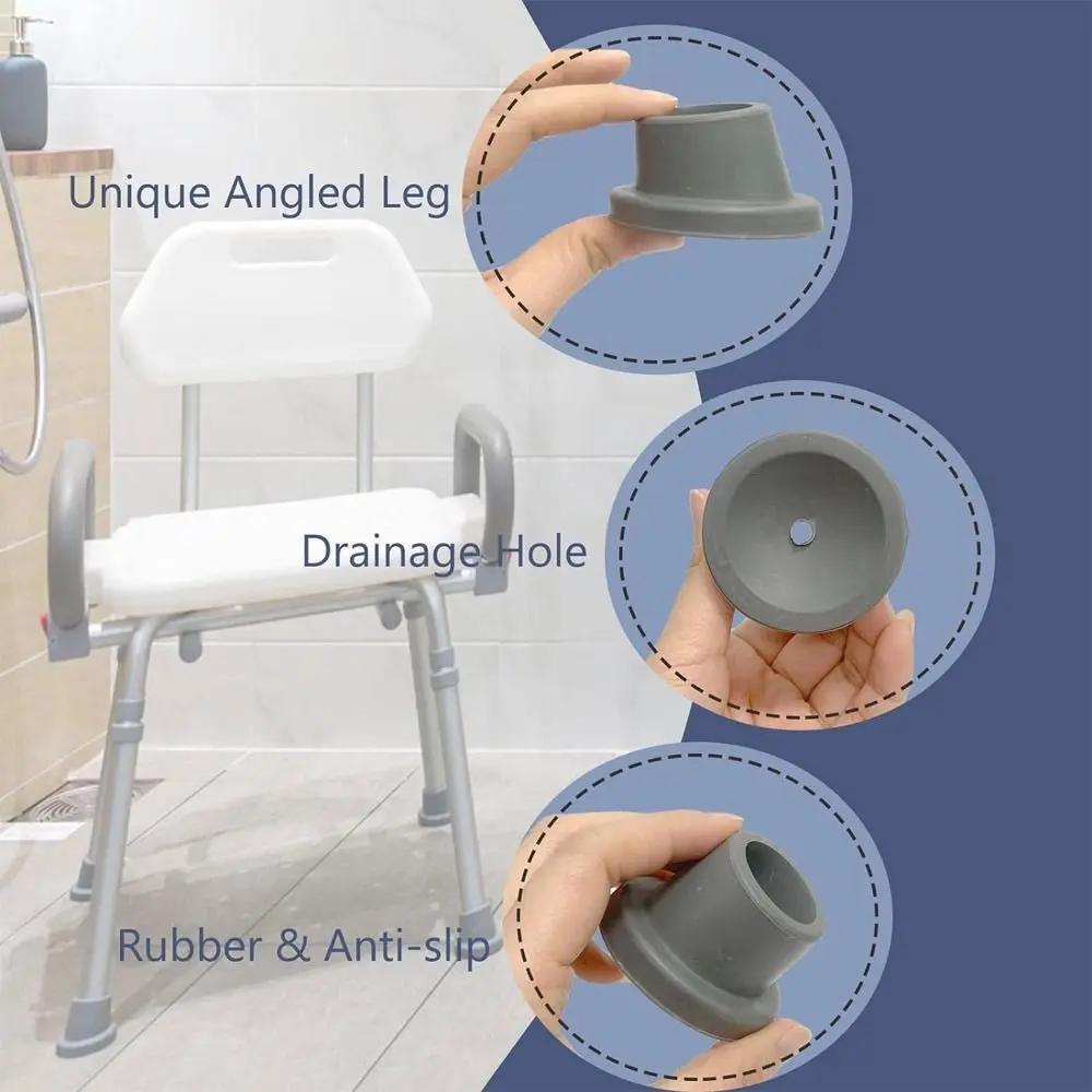 Pieds de rechange pour siège de bain et chaise de douche, 1 à 1/8 pieds de banc en caoutchouc, capuc
