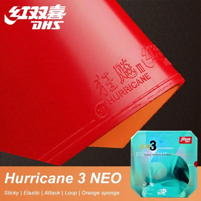 Caoutchouc de Tennis de Table DHS Neo Hurricane 3 Original, caoutchouc de Ping-Pong professionnel co