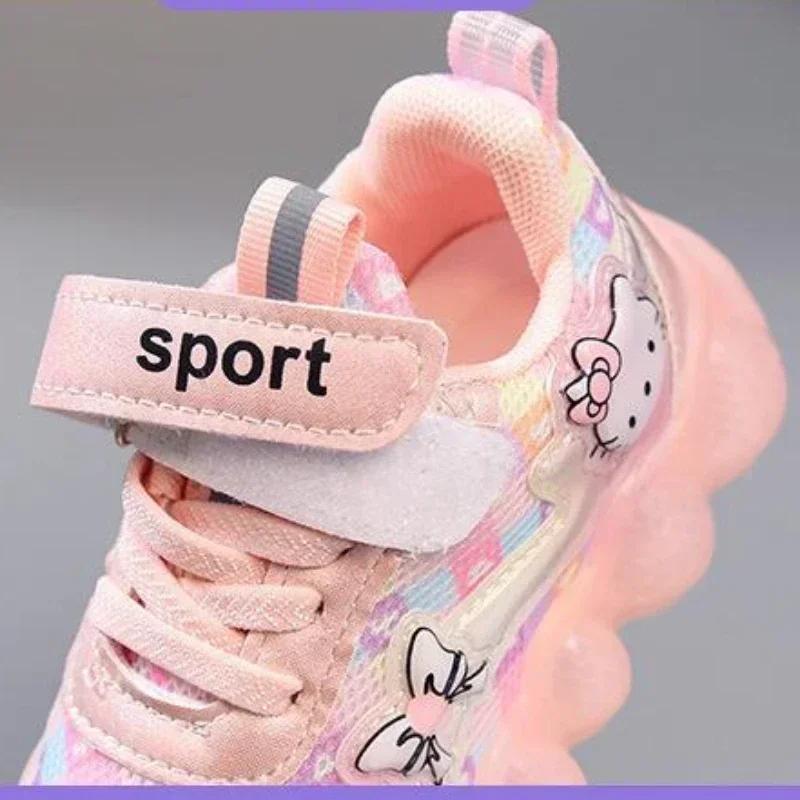 Sanrio Hello Kitty Girl Kawaii Shine Sneakers, chaussures décontractées antidérapantes pour étudiant