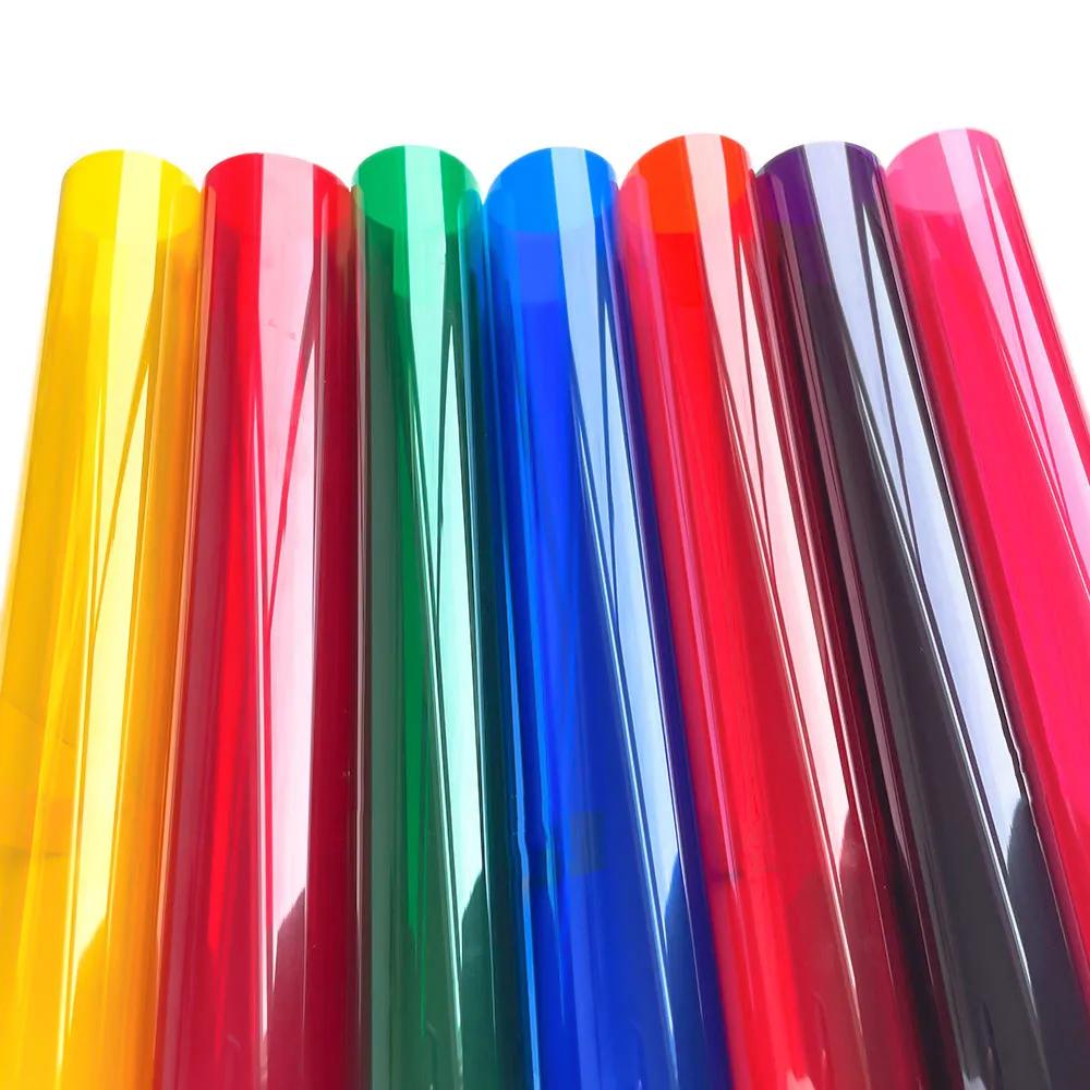 Film décoratif en verre multicolore 7,8"x11,8" en PET, anti-UV, transparent, pour la maison, le bure