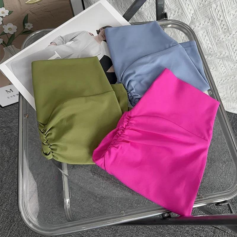 Short yoga femme taille haute sans couture - Respirant séchage rapide fitness running cyclisme