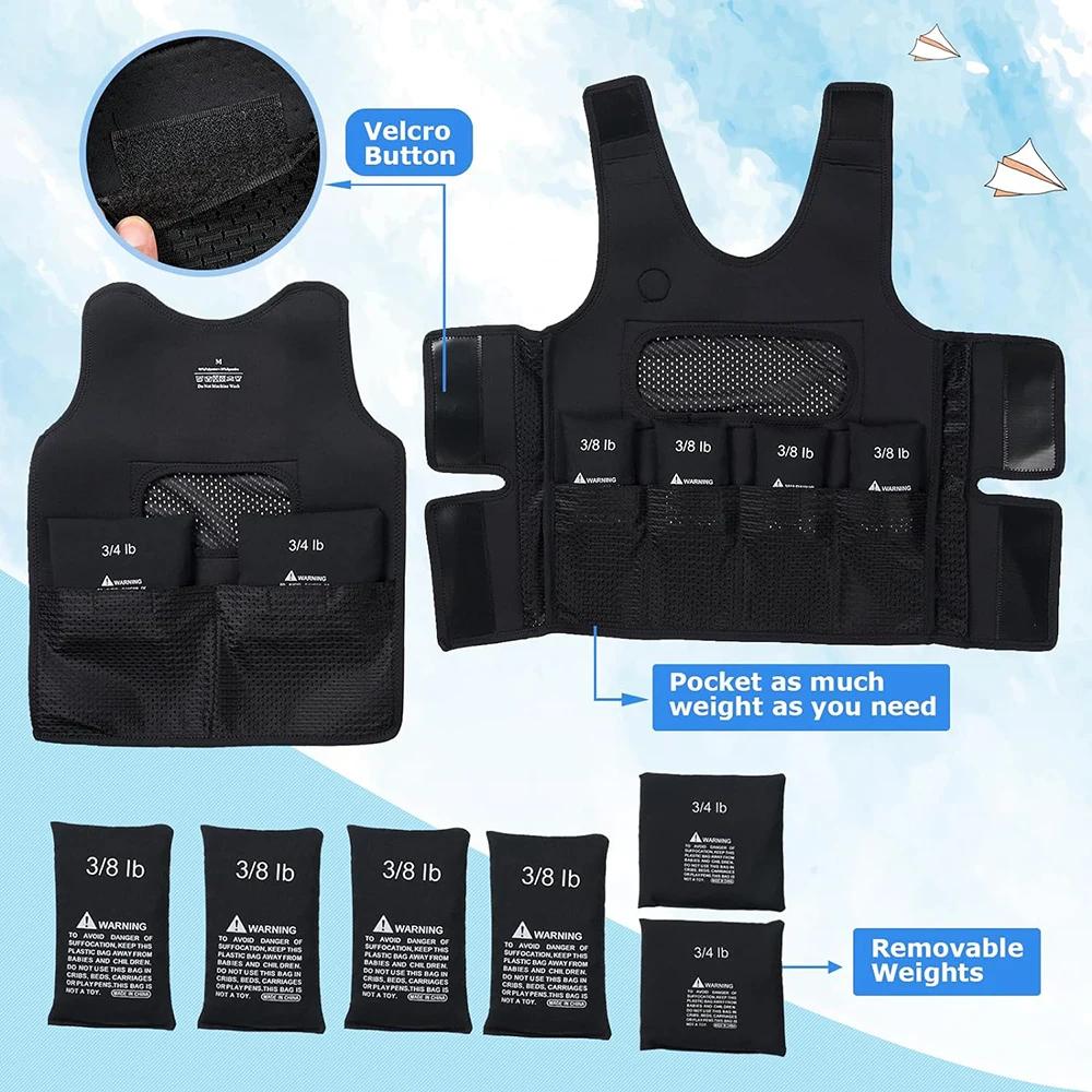 TOPARCHERY-Glaçage lesté pour enfants, glace de compression confortable, poids réglables pour enfant