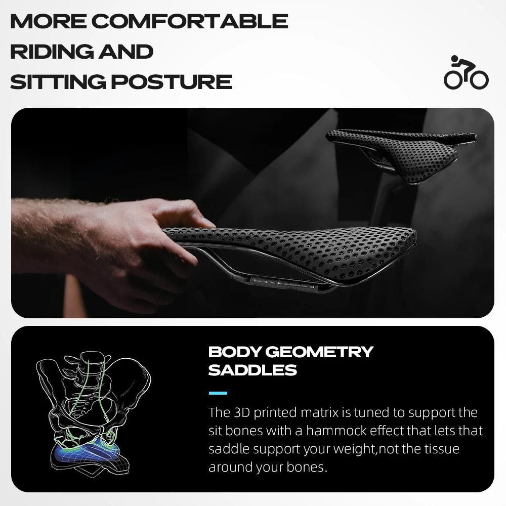 RYET carbone 3D-imprimé selle de vélo ultraléger selle de vélo pour hommes femmes Triathlon route vt