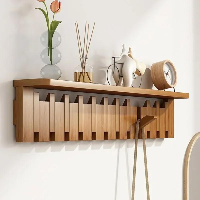 Cintre mural créatif nordique moderne en bois massif, porte-vêtements de luxe pour salon, chambre à