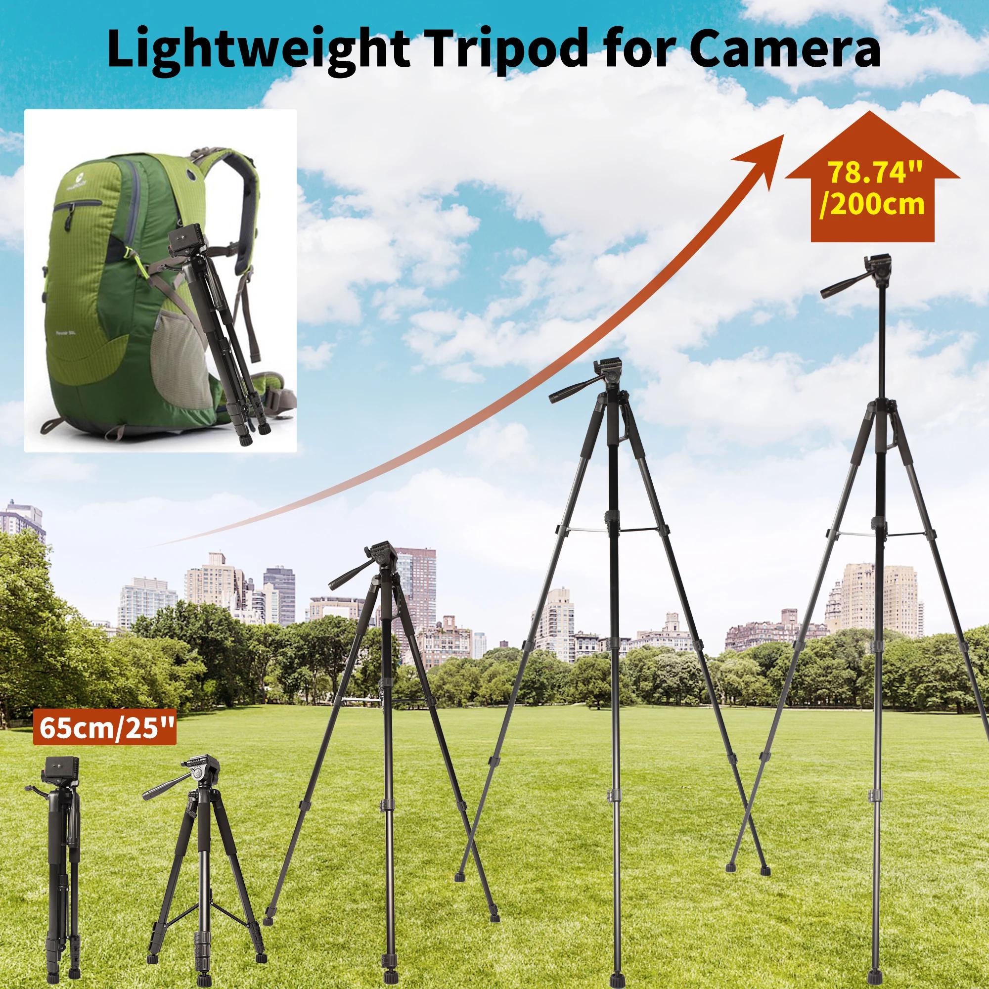 Trépied de caméra Dury lourd de 200cm, 79 pouces de hauteur, trépied professionnel Portable en alumi