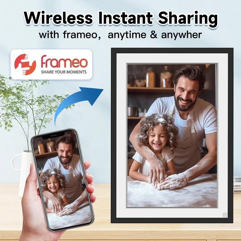 Cadre Photo numérique WiFi de 10.1 pouces, cadre Photo numérique intelligent Cloud HD 1280x800IPS, s
