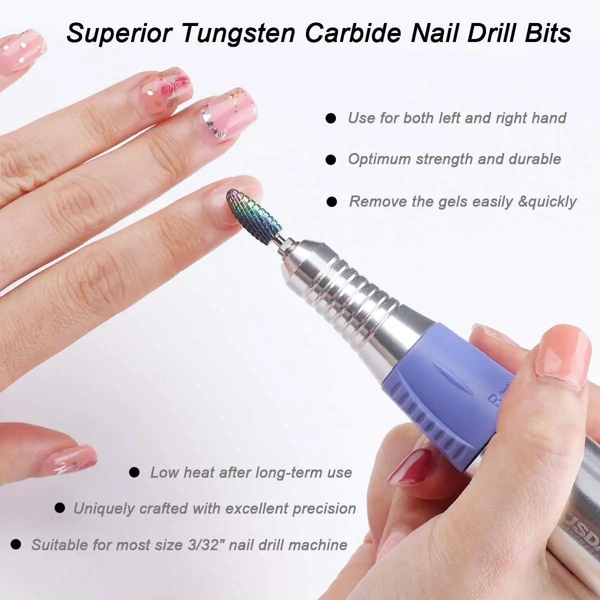 Forets à ongles en carbure, 67 Styles, fraise électrique rotative en céramique pour manucure, dissol