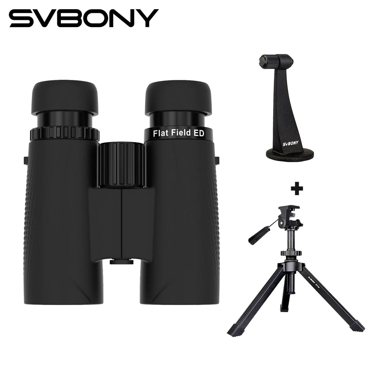 Svbony SA205-Jumelles avec trépied, 8x42/10x42 ED, champ plat, étanchéité IP67, BAK4, pour l'observa
