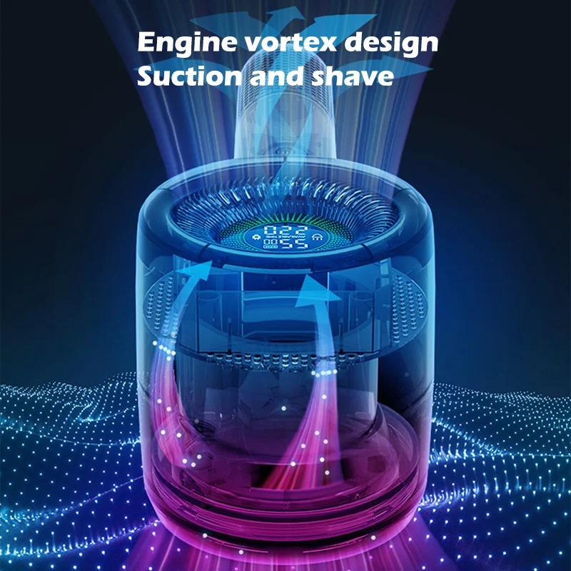 4000mAh Intelligent charpie dissolvant bobine Machine LCD 5 vitesses granulés LED éclairage boule de
