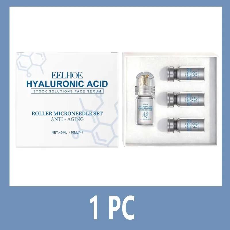 Sérum Visage à l'Acide Hyaluronique avec Rouleau Microneedle – Hydratant, Anti-rides, Lissant et Raf