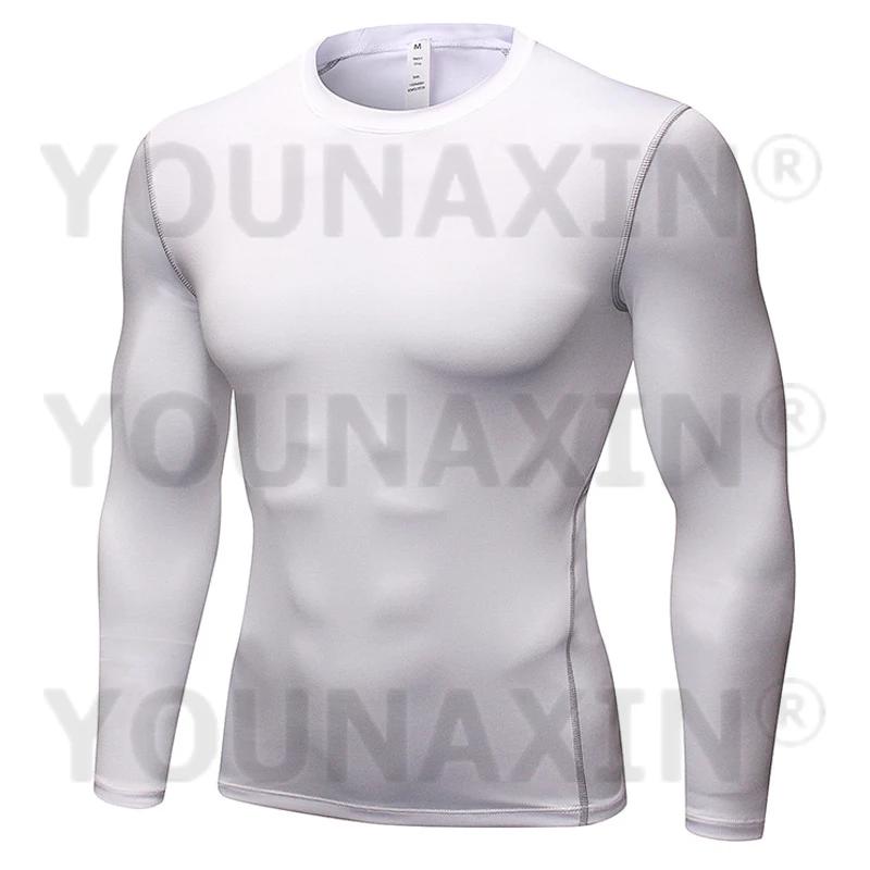 T-shirt moulant à manches longues pour homme, séchage rapide, sport de gym, yoga, fitness, cyclisme,