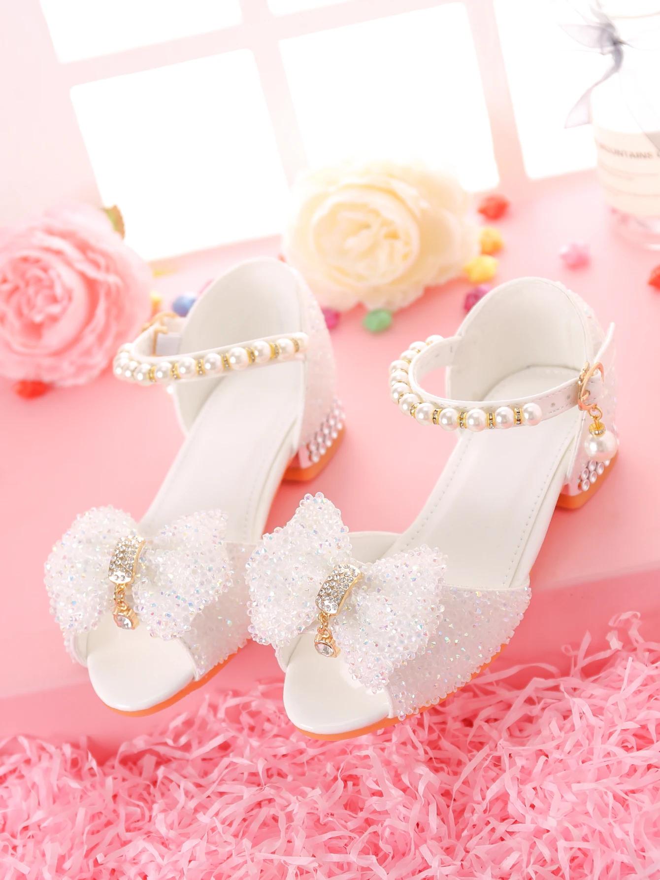 Sandales habillées pour filles pour occasions formelles, talons hauts pour enfants pour/modèles de p