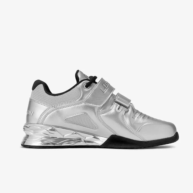 Chaussures d'entraînement professionnelles pour l'haltérophilie, unisexes, or et argent, chaussures