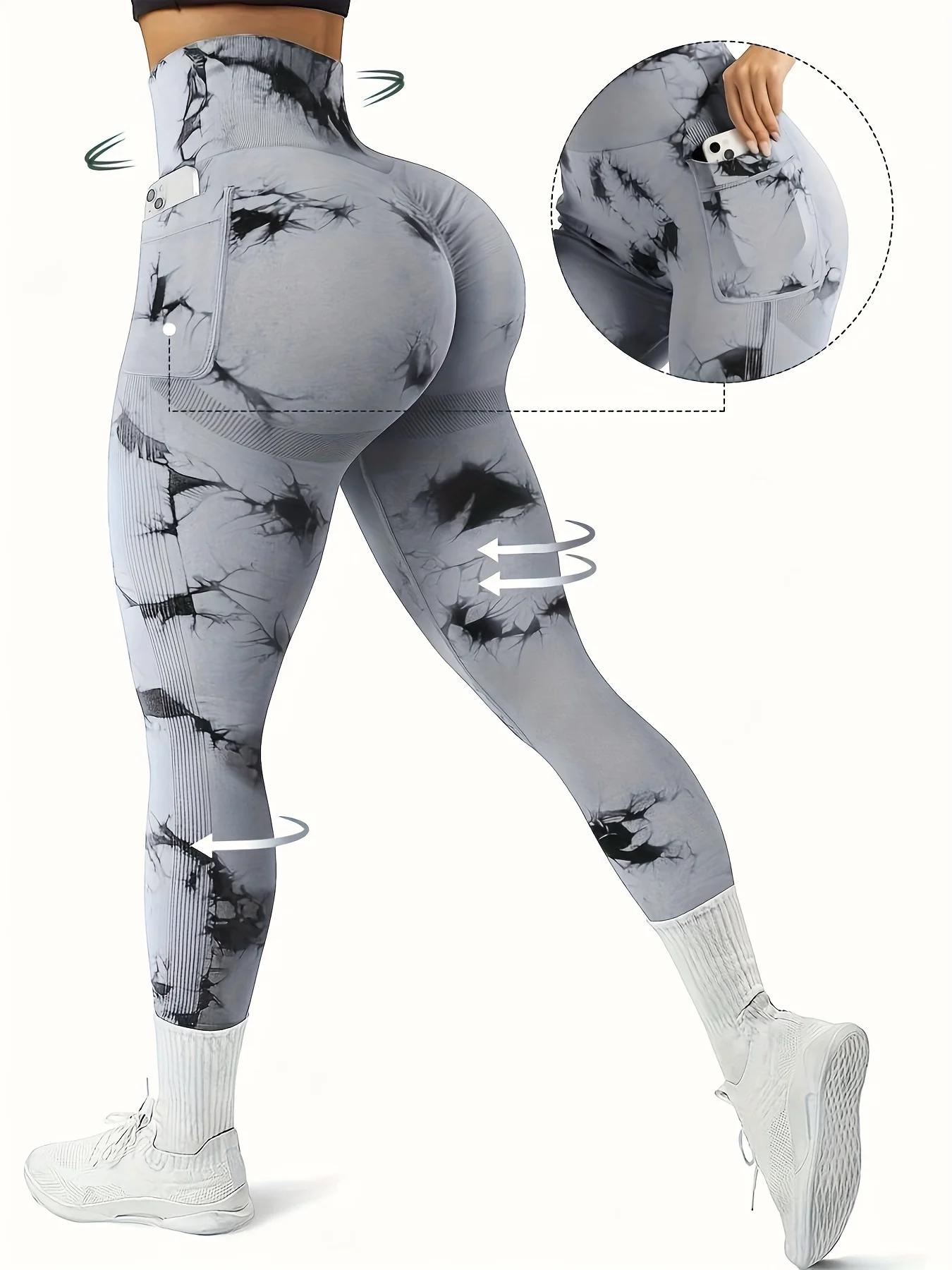 Leggings d'entraînement femme taille haute sans couture avec poches pour yoga et levage fessier