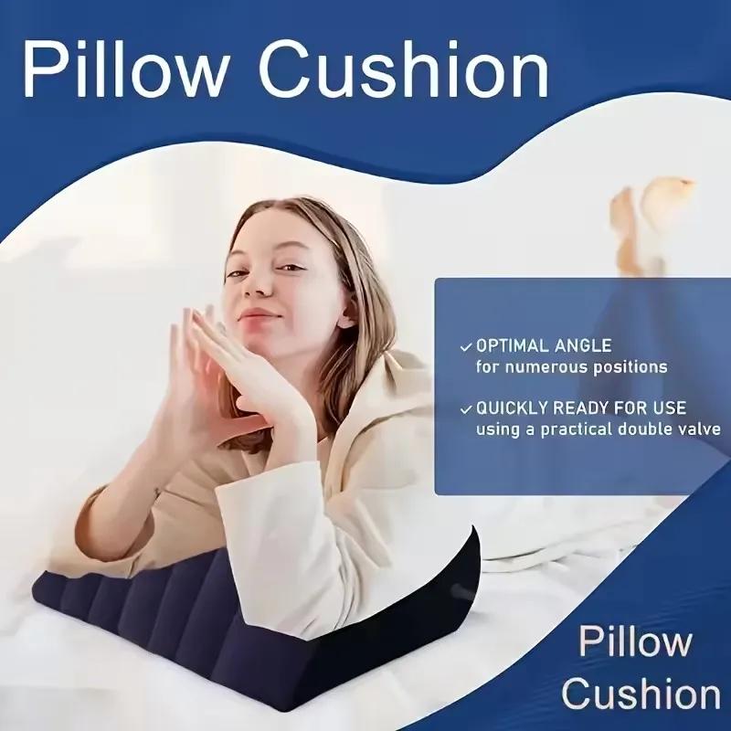 Oreiller gonflable en forme de coin pour voyage, léger, soutien lombaire des jambes, coussin de Post