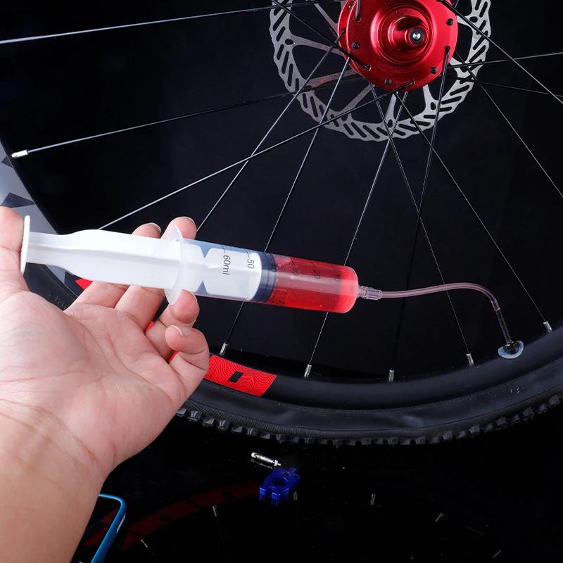 Seringue d'étanchéité pour pneus de vélo de montagne, 60ml, outil d'injection de liquide pour pneus