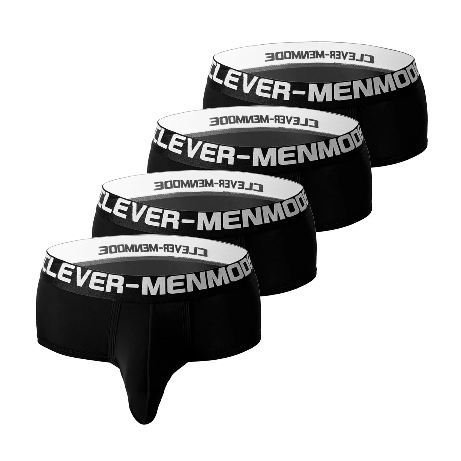 Pack de 4 boxeurs de Sport pour hommes, sous-vêtements athlétiques, poche bombée, sous-vêtements d'e