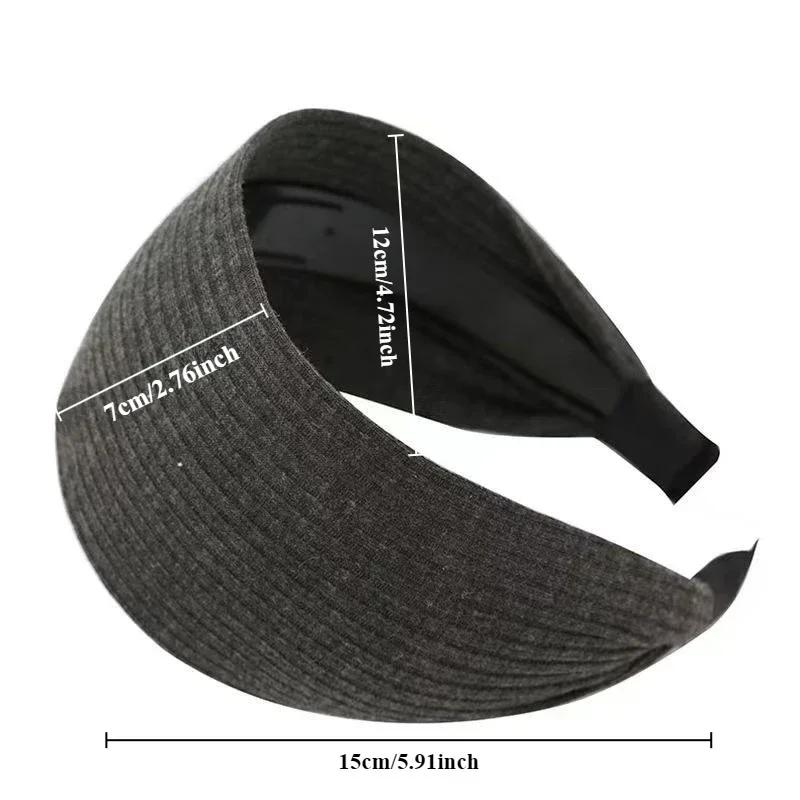 Nouveau doux large tricot coton bandeaux pour femmes filles coréen neutre solide Turban avec dents b