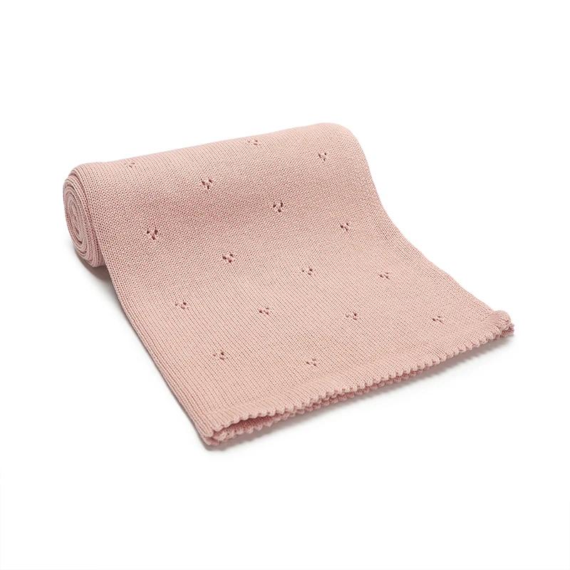 Couvertures pour bébé Super douces pour nouveau-né, garçons et filles, en tricot de coton, couettes