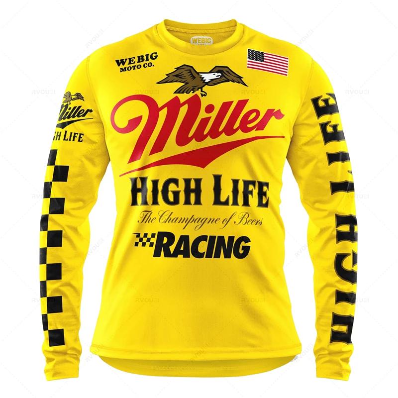 Maillot de cyclisme pour hommes, maillot de moto, hors route, VTT, VTT, BMX, Motocross, camping, pêc