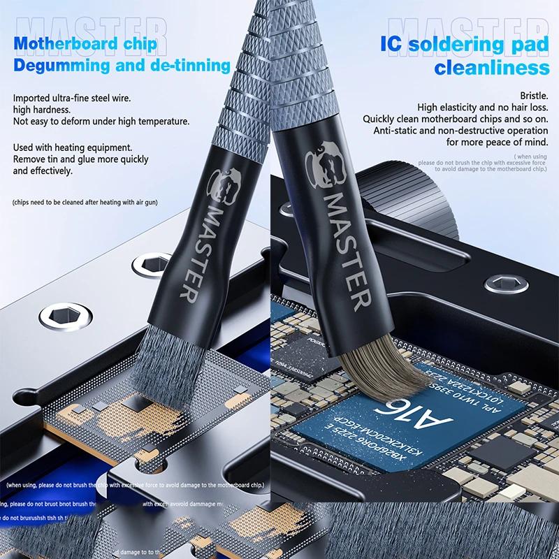 Brosse mécanique en acier pour carte mère, élimination de la colle, tampon IC, nettoyage du PCB CPU,
