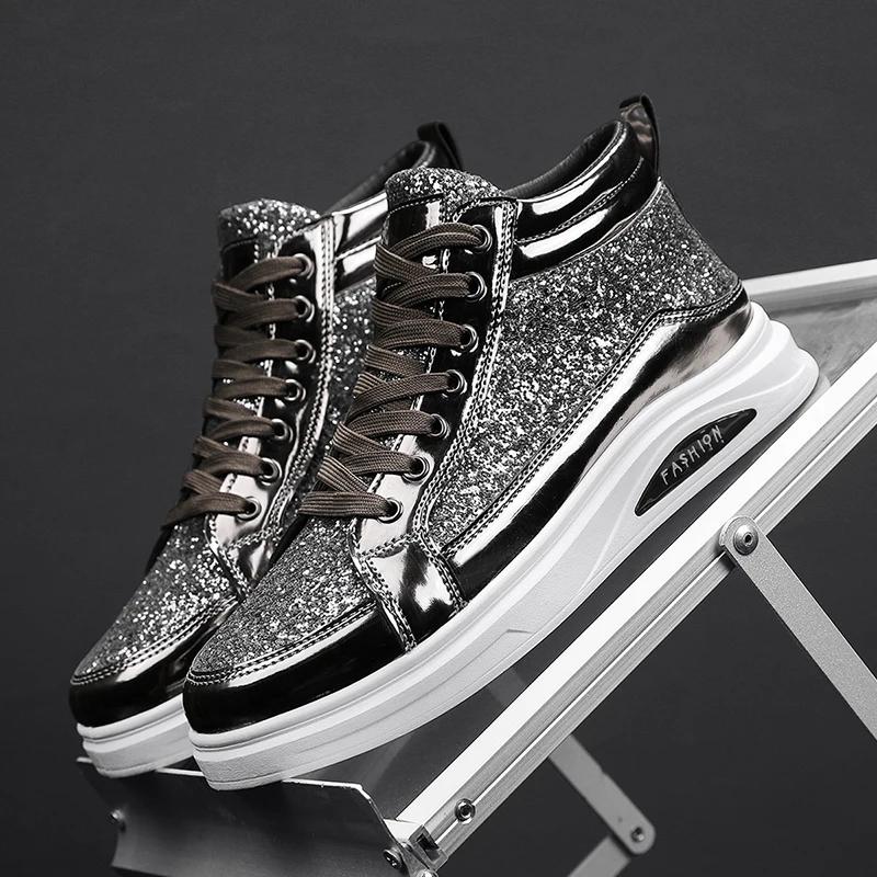 Chaussures en cuir décontractées pour hommes, version coréenne, petites chaussures plates blanches,