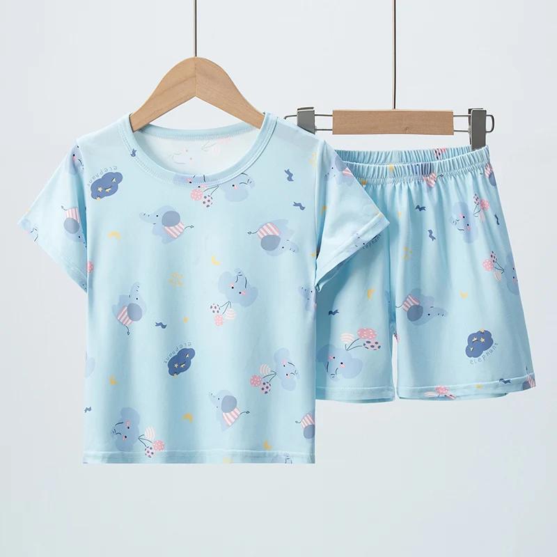 Short à manches courtes imprimé mignon pour enfants, haut de dinosaure Joker décontracté, vêtements