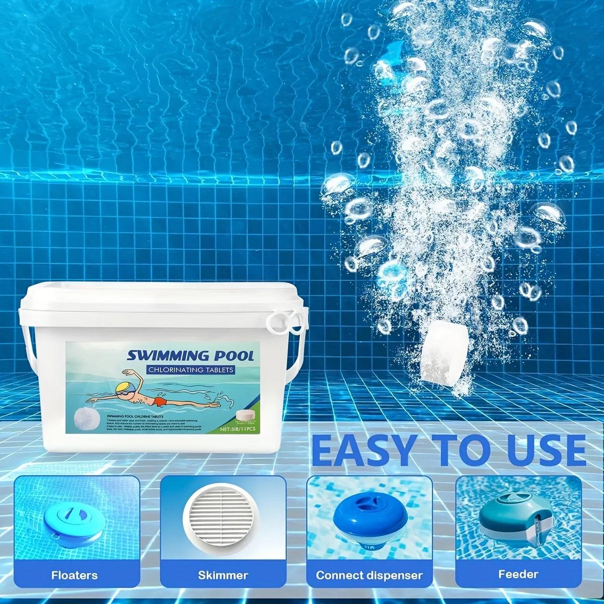 Comprimés combinés de purification de piscine, 20lb, 3 pouces, soins de piscine