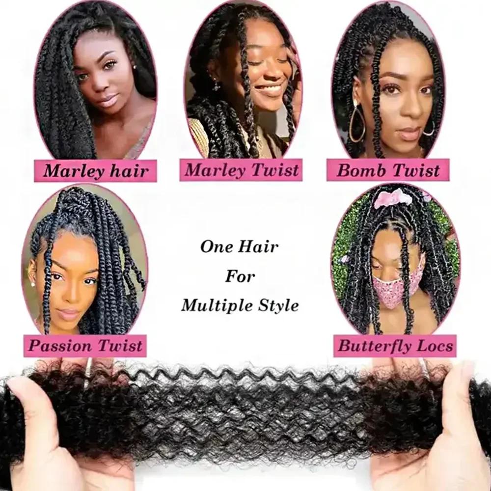 3 paquets de cheveux Afro torsadés de printemps doux 22 pouces Marley Crochet tressage cheveux pré-s