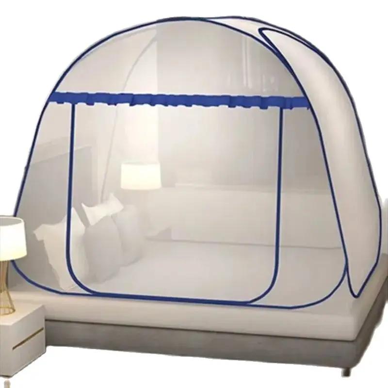 Moustiquaire à yaourt Simple, tente de Camping Portable, auvent de lit Simple et Double pour adulte,
