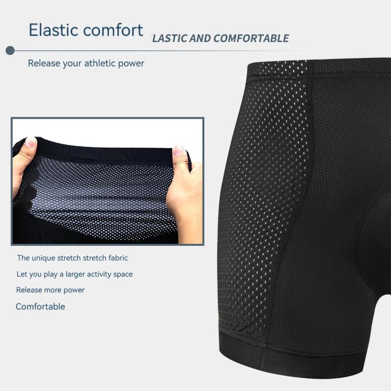 JEPOZRA-short de cyclisme respirant pour hommes, coussin de Gel 4D, culotte de vélo antichoc, VTT, s